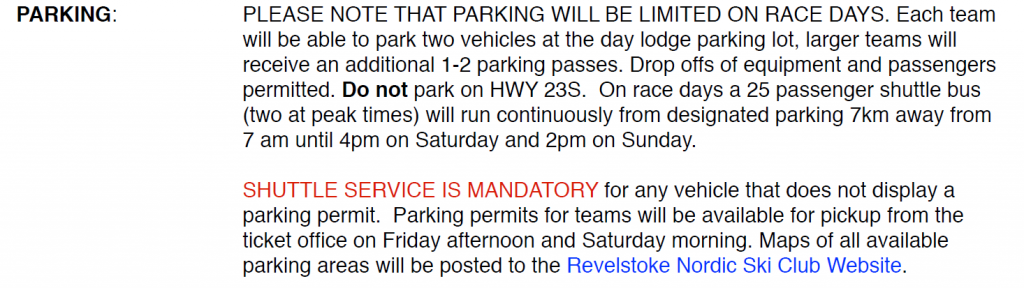 Parking Info